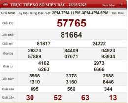 ảnh chụp màn hình kết quả xổ số miền bắc ngày mùng 5 tháng 3