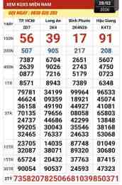 ảnh chụp màn hình xổ số miền nam 28/1/2026