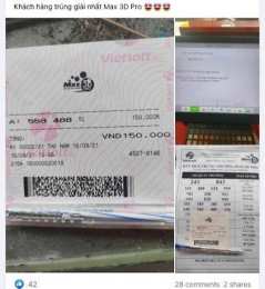 ảnh chụp màn hình xổ số vietlott max 3d pro