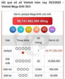 ảnh chụp màn hình xổ số vietlott ngày 13 tháng 3