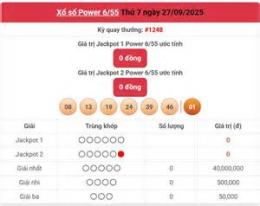 ảnh chụp màn hình xổ số vietlott ngày 30 tháng 9