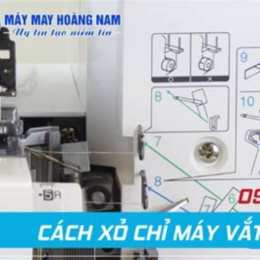 cách xỏ chỉ máy vắt sổ 1 kim 3 chỉ