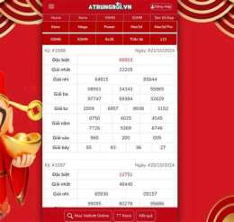 giao diện app kết quả xổ số az