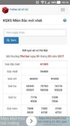giao diện app thống kê xổ số ninh thuận - minh ngọc