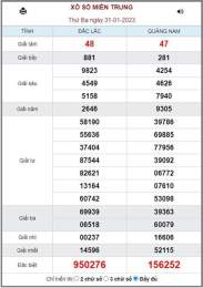 giao diện app xổ số kiến thiết long an ngày 31 tháng 1