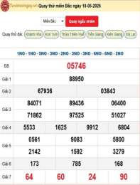 giao diện app xổ số miền bắc 18 tháng 09