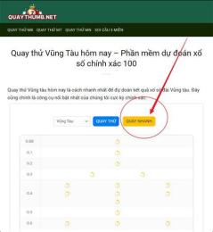 giao diện app xổ số vũng tàu quay thử