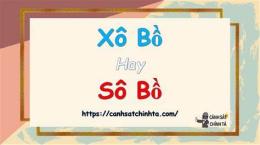 hướng dẫn sử dụng xô hay sô