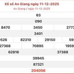 kết quả xổ số an giang ngày 11 tháng 6