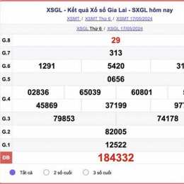 kết quả xổ số gia lai ngày 17 tháng 10