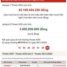 kết quả xổ số power vietlott