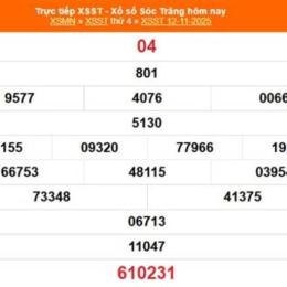 kết quả xổ số sóc trăng ngày 19 tháng 11