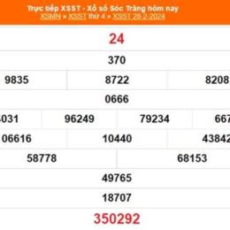 kết quả xổ số sóc trăng ngày 28 tháng 1