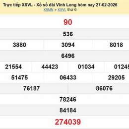 kết quả xổ số vĩnh long ngày 27 tháng 2
