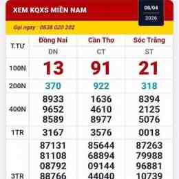 xổ số 4 đài miền nam