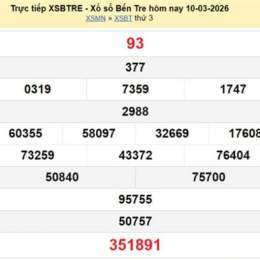 xổ số bến tre 10 tháng 03