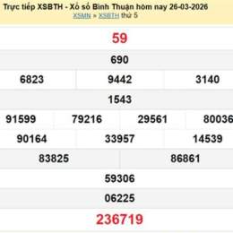 xổ số bình thuận 26 tháng 3