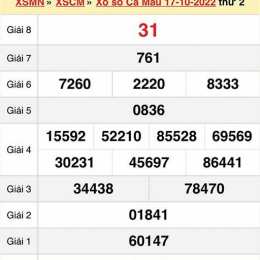 xổ số cà mau 24/8