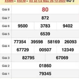 xổ số cà mau ngày 9