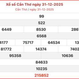 xổ số cần thơ ngày 31 tháng