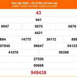 xổ số đà lạt 24 tháng 05