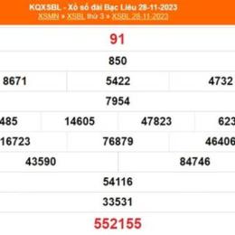xổ số đài bạc liêu ngày nay