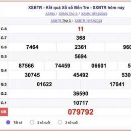 xổ số đài bến tre thứ ba