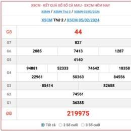 xổ số đài cà mau ngày 19 tháng 1