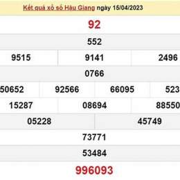xổ số đài hậu giang ngày 29 tháng 11