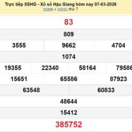xổ số đài hậu giang ngày 7 tháng 3