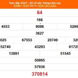 xổ số đài sóc trăng ngày 26 tháng 8