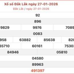 xổ số đắk lắk ngày 27