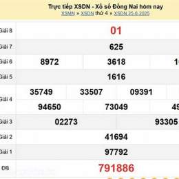 xổ số đồng nai ngày 25 tháng 3
