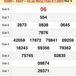 xổ số đồng tháp 1 tây tháng 6