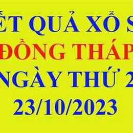 xổ số đồng tháp ngày 23 tháng 03 năm 2006