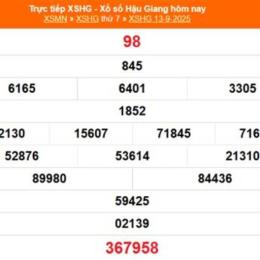 xổ số hậu giang ngày 13 tháng 9