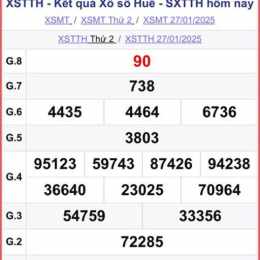 xổ số huế ngày 27 tháng 10