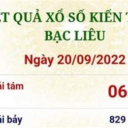 xổ số kiến thiết bạc liêu ngày 7 tháng 7 năm 2026