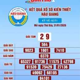 xổ số kiến thiết hậu giang ngày 2 tháng 5