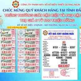 xổ số kiến thiết quảng ngãi ngày 1 tháng 8