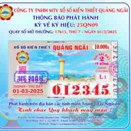 xổ số kiến thiết quảng ngãi ngày 7 tháng 3