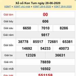 xổ số kon tum 28 tháng 6