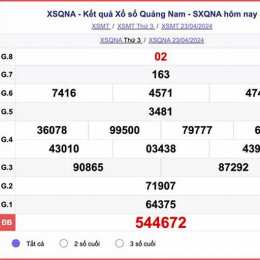 xổ số quảng nam 30 ngày gần đây