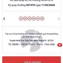 xổ số vietlott ngày 20 tháng 11 năm 2025