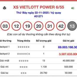 xổ số vietlott ngày 22 tháng 03