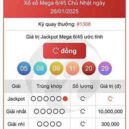 xổ số vietlott ngày 4 tháng 1