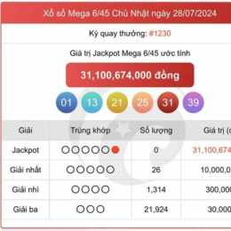 xổ số vietlott ngày 9 tháng 8