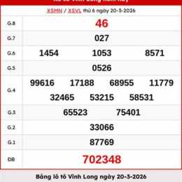 xổ số vĩnh long ngày 27 tháng 03 năm 2026