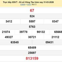 xổ số vũng tàu ngày 31